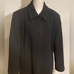 Liz Claiborne black wool coat